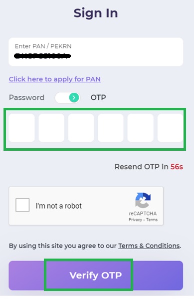 Login Through OTP